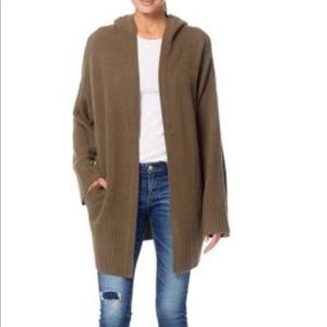 360 cashmere hooded cardigan